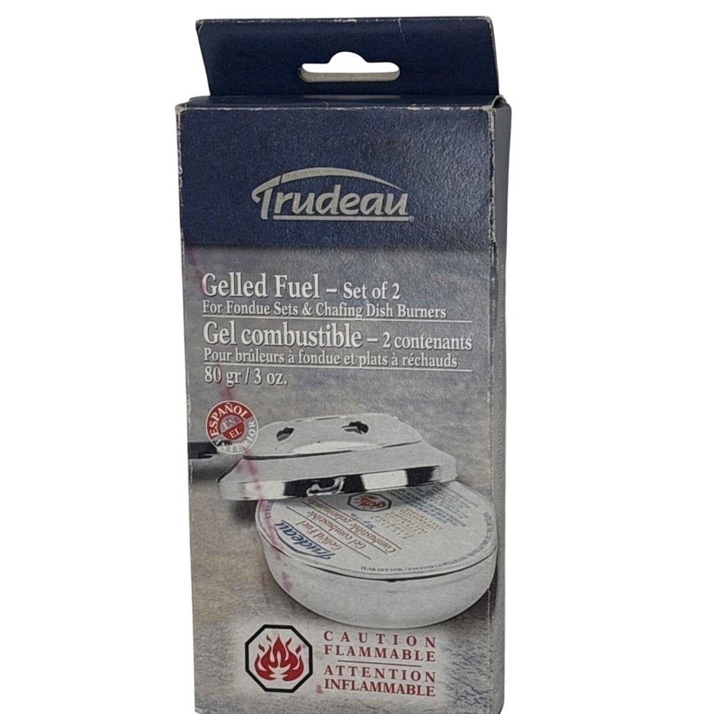 Trudeau Gelled Fuel Set of 2 for Fondue Sets and Chafing Dish Burners 3oz Each